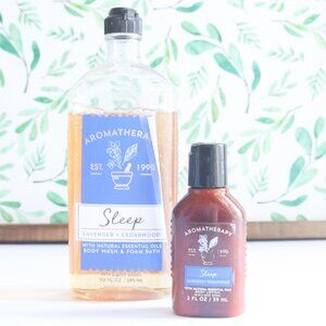 BBW | Sleep Lavender & Cedarwood Essential Oil Foaming Body Wash & Mini Lotion
